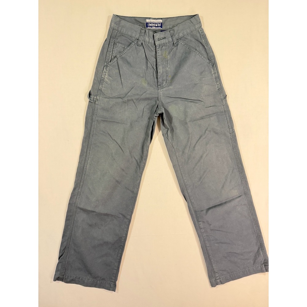 Limited Too Vintage Y2K Gray Utility Cargo Carpenter Pants Girls Size 12